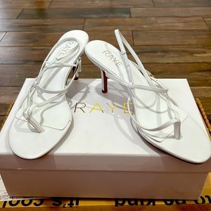 Raye Merengue Heel white sandal